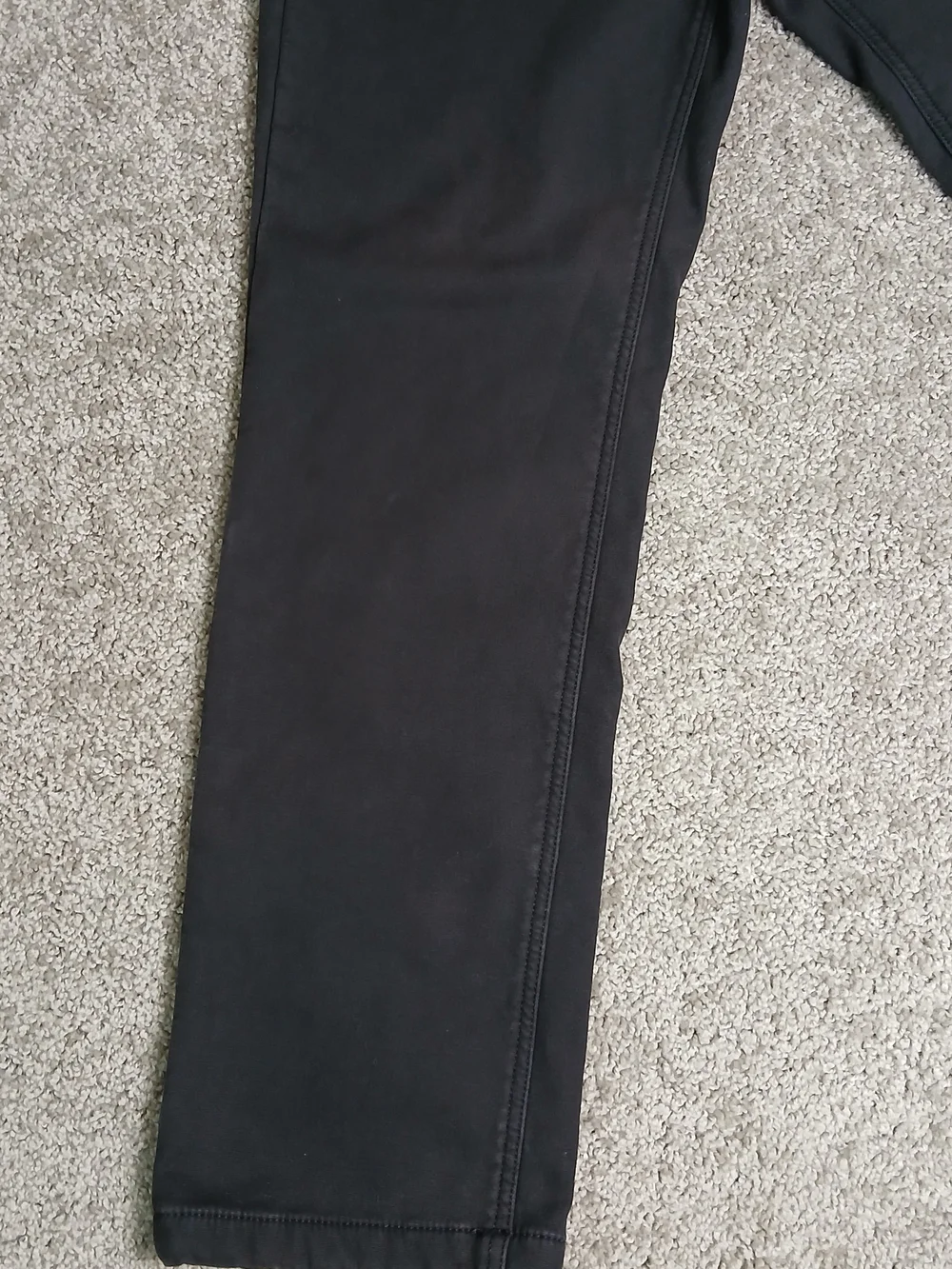 Caterpillar Men's Black Work Pants Fleece Lined Canvas Black Insulated - 32x32